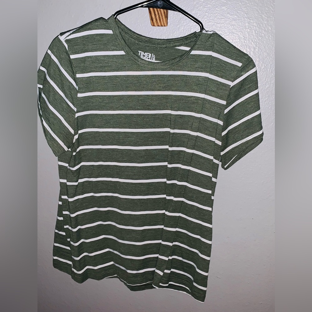 Green striped shirt